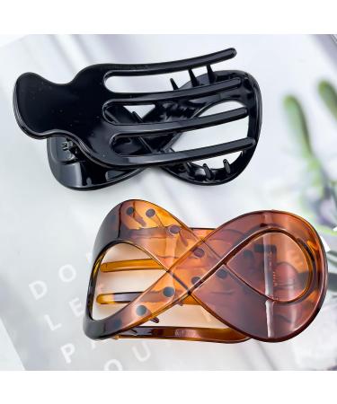 4 Pcs French Concord Flat Hair Clips - 3.35 Inch Curved Alligator Hair Claw Clips for Women - Buy Online on GoSupps.com
