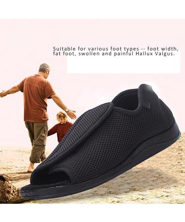 FAMYNGL Men's Wide-Footed Diabetic Edema Shoes - Breathable Mesh Sneakers for Swollen Feet & Plantar Fasciitis - Grey - Size 42 - Buy Online on GoSupps.com