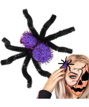 Spider Hairpins - Hair Styling Spider Pins for Halloween Spider Barrettes Halloween Hair Accessories for Family Friends Women Purple - Buy Online on GoSupps.com