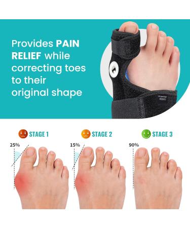 Bunion Corrector for Men & Women - Adjustable Bunion Splint Brace with Soft Gel - Pain Relief Toe Straightener - 1 Pair Bunion Pads - Buy Online on GoSupps.com
