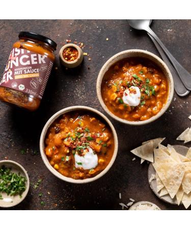 Reishunger Organic Chili Sin Carne Sauce 3x330ml | Vegan Gluten-Free Mediterranean Ready-Made | Ideal for Rice & Pasta Dishes - Buy Online on GoSupps.com