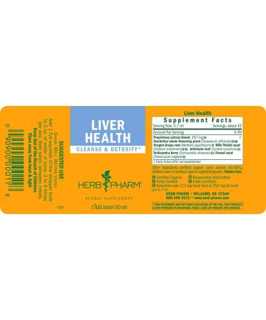 Herb Pharm Liver Health - 1 fl oz (30 ml) - Natural Support for Liver Wellness - Buy Online on GoSupps.com