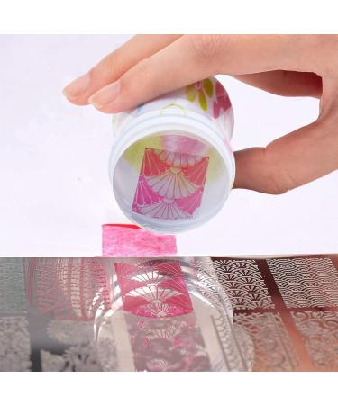 Niceneeded Nail Art Schaber-Set: 1 Nail Stamp & 4 Clear Stamps for DIY French Smile Line Art - Buy Online on GoSupps.com