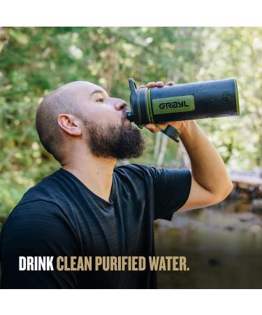 GRAYL GeoPress 24 oz Water Purifier Bottle - Filter for Hiking  Camping  Survival  Travel Camo Black - Buy Online on GoSupps.com