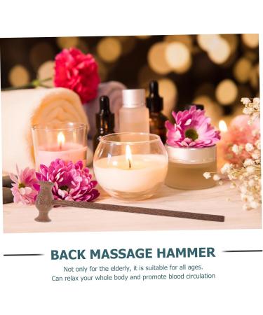 Healeved Manual Massage Hammer - Handheld Body Massager Tool for Effective Back and Muscle Relief - 42x9x4cm Coffee Color - Buy Online on GoSupps.com