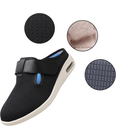 Women's Non Slip Wide Width Orthopedic Shoes - Memory Foam, Bamboo Fiber, Anti-Slip, Comfortable - Black, Size 5.5 - Buy Online on GoSupps.com