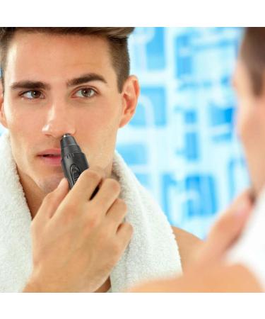 Linkidea Men's Electric Ear and Nose Hair Trimmer - 360 Rounded Blade Safe Hair Removal USB Portable Charging (Black - Buy Online on GoSupps.com