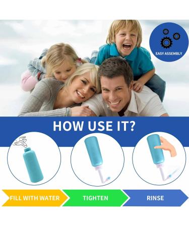 Shop 500ml Portable Peri Bottle for Postpartum Care | Travel Bidet for Women & Babies - Blue - Buy Online on GoSupps.com