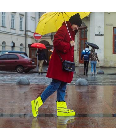 Ywyhhm Waterproof Shoe Covers for Men & Women - Reflective Rain Overshoes for Biking (Size 40-43) - Yellow - Buy Online on GoSupps.com