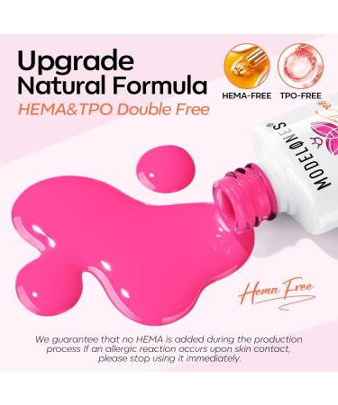 Modelones Hema Free Pink Gel Nail Polish Set 6 Colors Hot Pink Tones Gittler Gel Polish Neon Pink White Nude Pink Nail Polish Soak Off Led Summer Nail Gel Polish Manicure Nail Art DIY Gifts White Pink - Buy Online on GoSupps.com