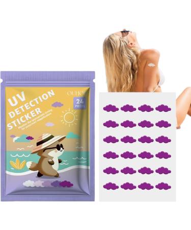  Wezalget Sunscreen Reminder Stickers UV Sunscreen Plasters SPF Sensing 24 Count - Pack of 5 Sunscreen Reminder Stickers for Sunburn Prevention - Buy Online on GoSupps.com