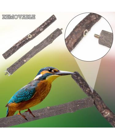 Bird Cage Accessories - 5-Part Set of Bird Toys Swing & Wood Seat Sticks for Parrots - Buy Online on GoSupps.com
