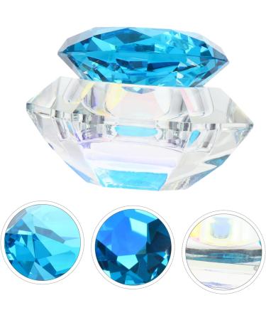 Ipetboom Clear Nail Polish 1pc Nail Art Crystal Cup Crystal Art Glass Optional Nail Polish Transparent Nail Polish 7.5x6cm Blue - Buy Online on GoSupps.com