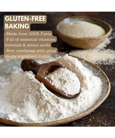 Shipetaukin Fonio Flour: Gluten Free Non GMO African Supergrain - Baking, Thickening, Breads | 28oz - Buy Online on GoSupps.com