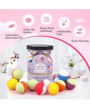 Bath Bomb Gift Set - 15 Natural Bath Bombs 5 Luxurious Fragrances | Perfect Mother's Day Gift - Buy Online on GoSupps.com
