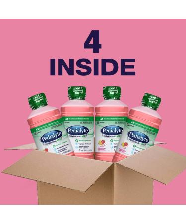 Abbott Pedialyte Advance Care Electrolyte Solution Strawberry Lemonade 1L - 4 Count - Buy Online on GoSupps.com