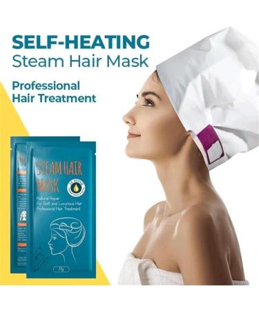  Yanobia Natural Steam Hair Mask Steam Heated Hair Mask Automatic Repair Mask for Curly Smooth Dry Damaged Hair (1PCS) - Buy Online on GoSupps.com