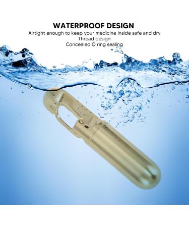 Stainless Steel Pill Box with Keychain | Waterproof Vitamin Holder & Medicine Organizer for Travel & Camping - Buy Online on GoSupps.com