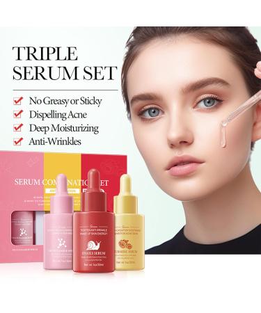 Shop Face Serum Skin Care Set | Anti-Aging Serum Kits for Women - Nicotinamide Turmeric & Snail Serums | Perfect Gifts for Birthdays Christmas & Anniversaries - Buy Online on GoSupps.com