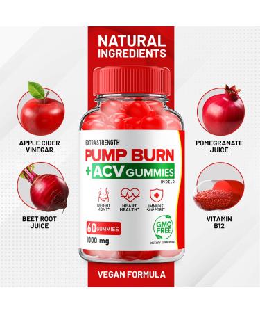 Pump Burn Keto ACV Gummies - Keto Pump Burn Gummies Reviews Pump Burn Keto + ACV Gummies for Weight Management B12 Burn Pump Advanced 1000mg Formula (3 Pack - 180 Gummies) - Buy Online on GoSupps.com