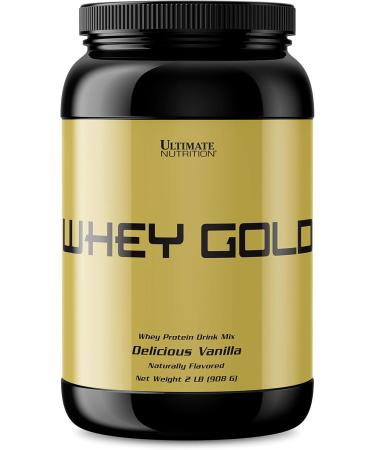 Ultimate Nutrition Whey Gold Protein Powder - 20g Protein Amino Acids Muscle Growth & Recovery Vanilla 2lb - 27 Servings - Buy Online on GoSupps.com
