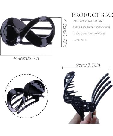 Kavya Large Hair Clips Women 2 Piece Non Slip Matte Black Claw Clips for Thick & Fine Hair - Multi-colored Hair Accessories - Buy Online on GoSupps.com