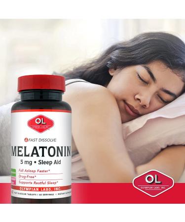 Buy Olympian Labs Melatonin 5mg Fast Dissolve Strawberry Tablets - 60 Count - Buy Online on GoSupps.com