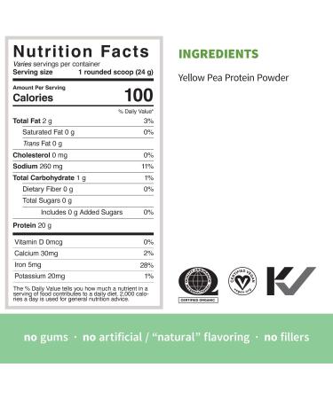 Sprout Living Organic Pea Protein Unflavored - 1 lb | Plant-Based Protein Powder - Buy Online on GoSupps.com
