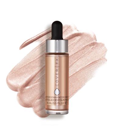 COVER FX Custom Enhancer Drops Liquid Highlighter, Versatile Illuminator, Blend with Foundation and Makeup, Moonlight, 0.5 Fl Oz Moonlight - Moonlight: a soft silvery glow