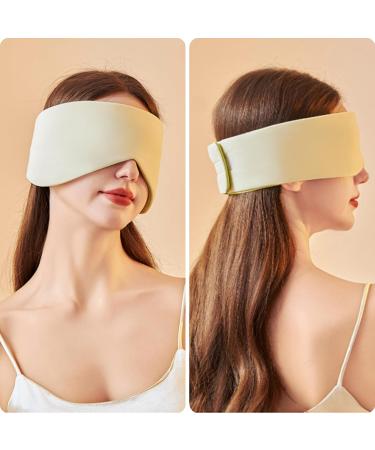 Soft Double-Sided Sleep Mask | Oversized Light Blocking Eye Cover for Travel & Naps | Adjustable Green Blindfold for Men & Women - Buy Online on GoSupps.com