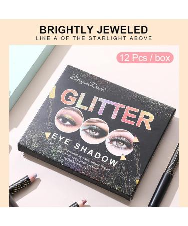 Shimmer Eyeshadow Stick | Glitter Eyeshadow Stick Set - Waterproof Eyeshadow Kit Long-Lasting Cream Eye Shadow Stick Makeup for Women Girls Gifts Uwariloy - Buy Online on GoSupps.com