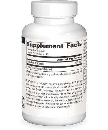 Source Naturals 7-Keto DHEA Metabolite 50 mg - 60 Tablets for Metabolism Support - Buy Online on GoSupps.com