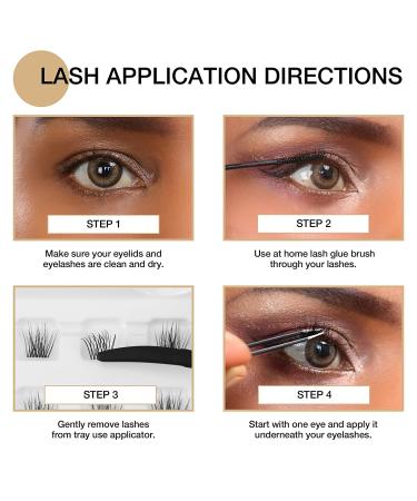 LASHVIEW DIY Individual Cluster Lashes - Natural 10mm - Featherlight Synthetic Lashes - Reusable - Transparent - Buy Online on GoSupps.com