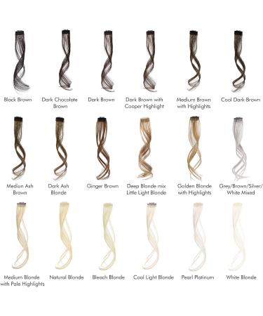 REECHO Long Side Air Bangs Wavy Curly Clip in Curtain Bangs - Dark Brown 12 Inch - 2 PCS Set - Buy Online on GoSupps.com