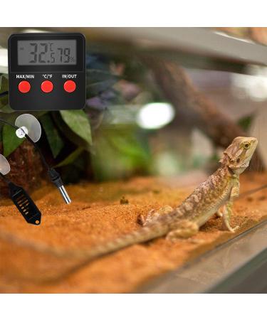 Simple Deluxe Digital Thermometer & Humidity Gauge 4-Pack for Reptile Terrariums - Remote Probes Included - Buy Online on GoSupps.com