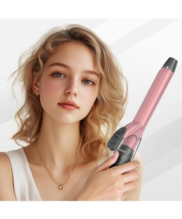 Thirtek 1-Inch Extra Long Barrel Curling Iron - Ceramic Tourmaline 450 F Fast Heat 15 Temp Settings Auto Shut-Off Dual Voltage - Rose Gold - Buy Online on GoSupps.com