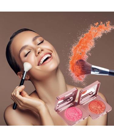 Embossed Girl Blush for Cheeks Embossed Smooth Powder Blush Palette For Cheeks Matte Face Powder Blush Palette Natural Makeup Radiant Finish Powder Blush Palette Radiant Finish Face Matte Blush Palette for Womens & Girls (Orange 2PCS) Orange 6 g (Pack of  - Buy Online on GoSupps.com