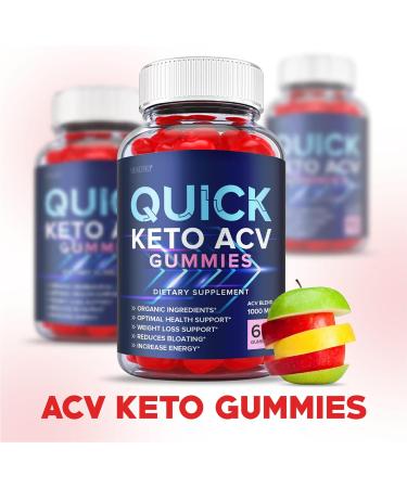 Quick Keto Gummies - Vegan Formula for Weight Loss with ACV, Vitamin B12, Beet Root Juice - 60 Gummies - Buy Online on GoSupps.com