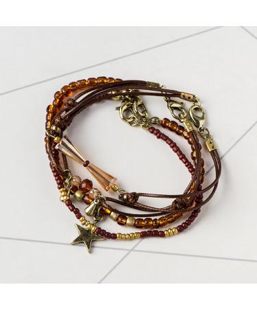 Handmade Bohemian Bracelet with Acrylic Pearls & Retro Design | Oralgo Jewelry for Fashionistas - Buy Online on GoSupps.com