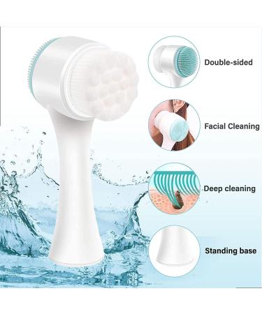 Chargenyang 2 in 1 Face Brush for Cleansing and Exfoliating - Double Sided Facial Cleaner for Deep Cleansing and Skin Care - Buy Online on GoSupps.com