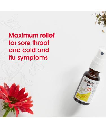 ReBoost Zinc +13 Cherry Spray - Fast-Acting Sore Throat Relief & Cold Symptoms - 0.68 oz - Buy Online on GoSupps.com