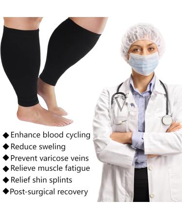 Plus Size Compression Sleeves for Calves | Relieve Varicose Veins & Swelling | 7XL Wide Calf Compression Sleeves for Men & Women | Perfect for Work Travel & Sports - Buy Online on GoSupps.com
