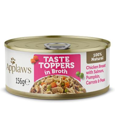 Buy Applaws 100% Natural Wet Dog Food Topper - Chicken & Salmon in Broth (156g 12 Pack) - Premium 1.87kg for Healthy Pets - Buy Online on GoSupps.com