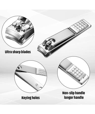 12-Piece Stainless Steel Nail Clipper Set - Fingernail & Toenail Cutter for Men & Women - Buy Online on GoSupps.com
