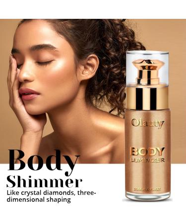 Rose Gold Glitter Body Shimmer Liquid Highlighter for Face & Body - Women's Cosmetics - Buy Online on GoSupps.com