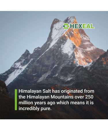 Hexeal Himalaya Pink Salt | Coarse | 1kg Tub | FCC Food | Cosmetic Grade - 100% Natural - Buy Online on GoSupps.com