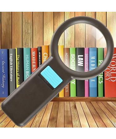 Magnifying Glass with Light Led Illuminated Magnifier with 10X Magnification Lightweight Handheld Magnifying Glass for Reading Inspection Hobbies Crafts with a Lens Cloth Bag Magnifier/Black - Buy Online on GoSupps.com