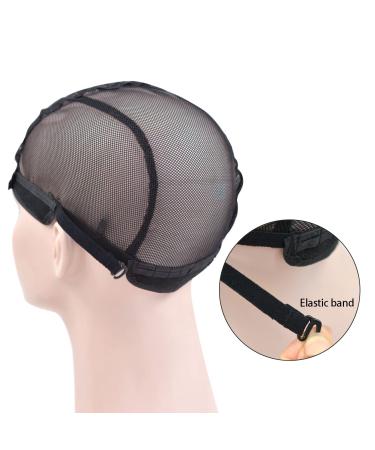 3 Pack Black Pointed Wig Caps with Adjustable Straps for Women - Perfect for Wig Production & Secure Fit (XS) - Buy Online on GoSupps.com