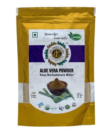 The Green Herbs Aloe Vera Leaf Powder 227g Finely Ground Natural and Chemical-Free Herbal Powder Aloe Barbadensis Miller