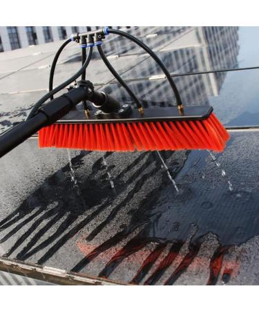 Water Fed Pole Kit Adjustable Window Cleaning Pole 180 Rotatable Brush Head Telescopic Cleaning Brush Outdoor Panel Spray Washer Washing Equipment 20FT/6M 12FT/3.6M - Buy Online on GoSupps.com